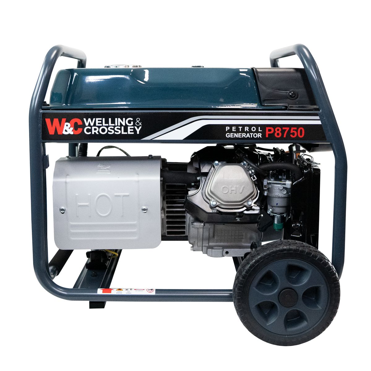 Welling & Crossley 8.75 kVA (7,000W) Open Frame AVR Petrol Generator with E-Start WC-P8750