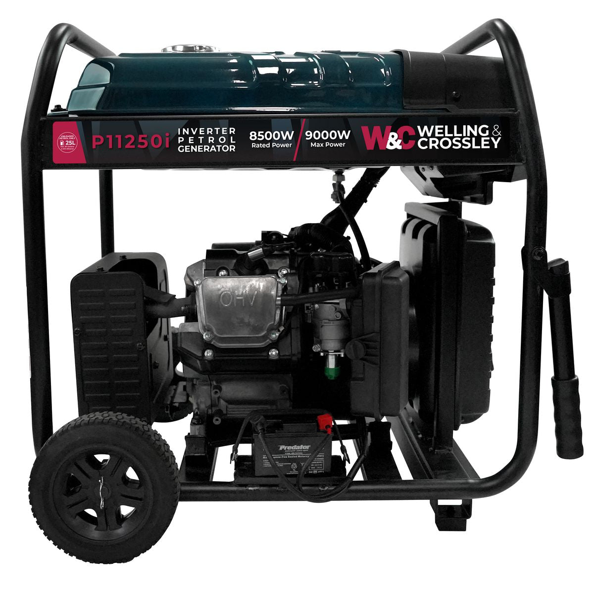 Welling & Crossley 11.25 kVA (9000W) Open Frame Inverter Petrol Generator with E-Start WC-P11250I