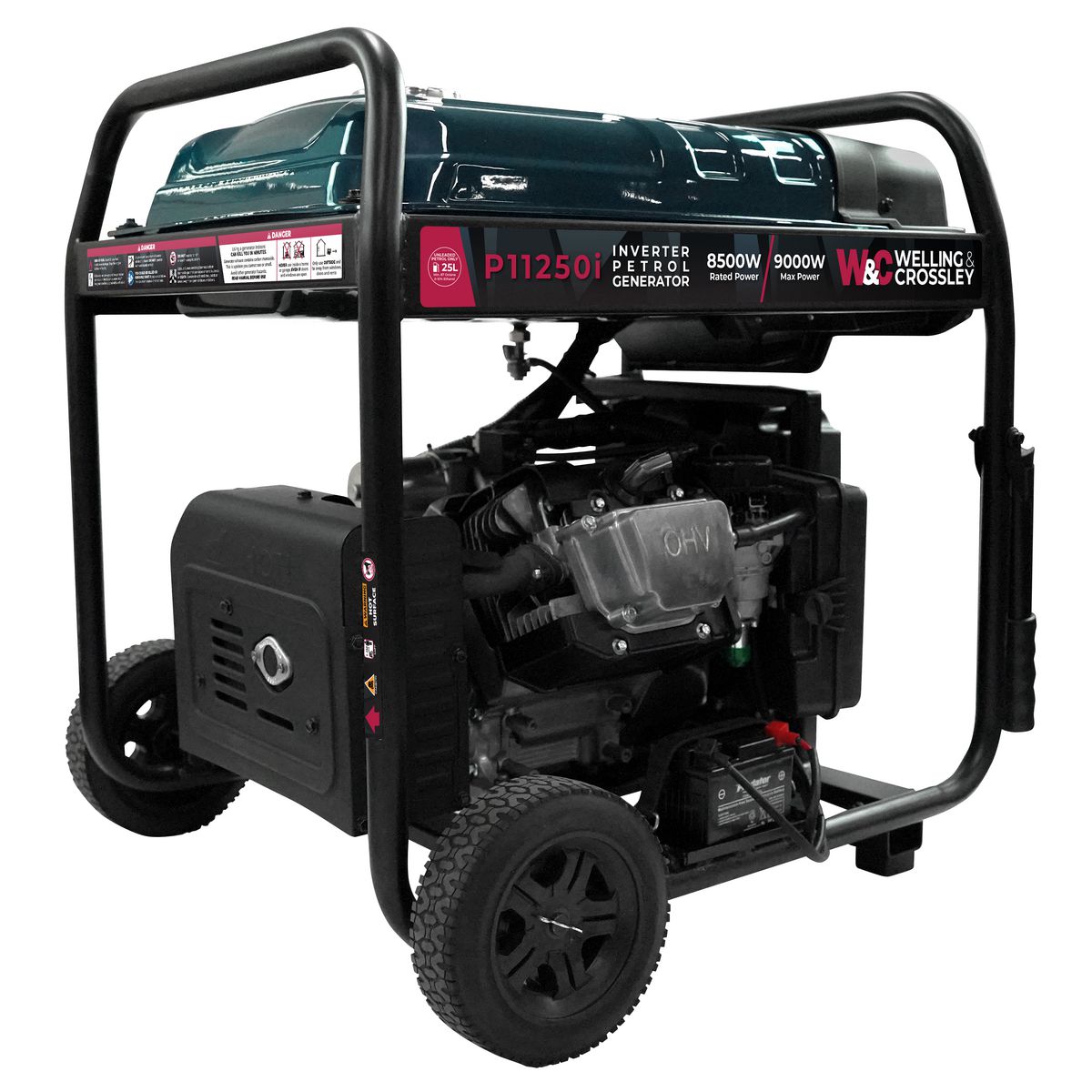 Welling & Crossley 11.25 kVA (9000W) Open Frame Inverter Petrol Generator with E-Start WC-P11250I