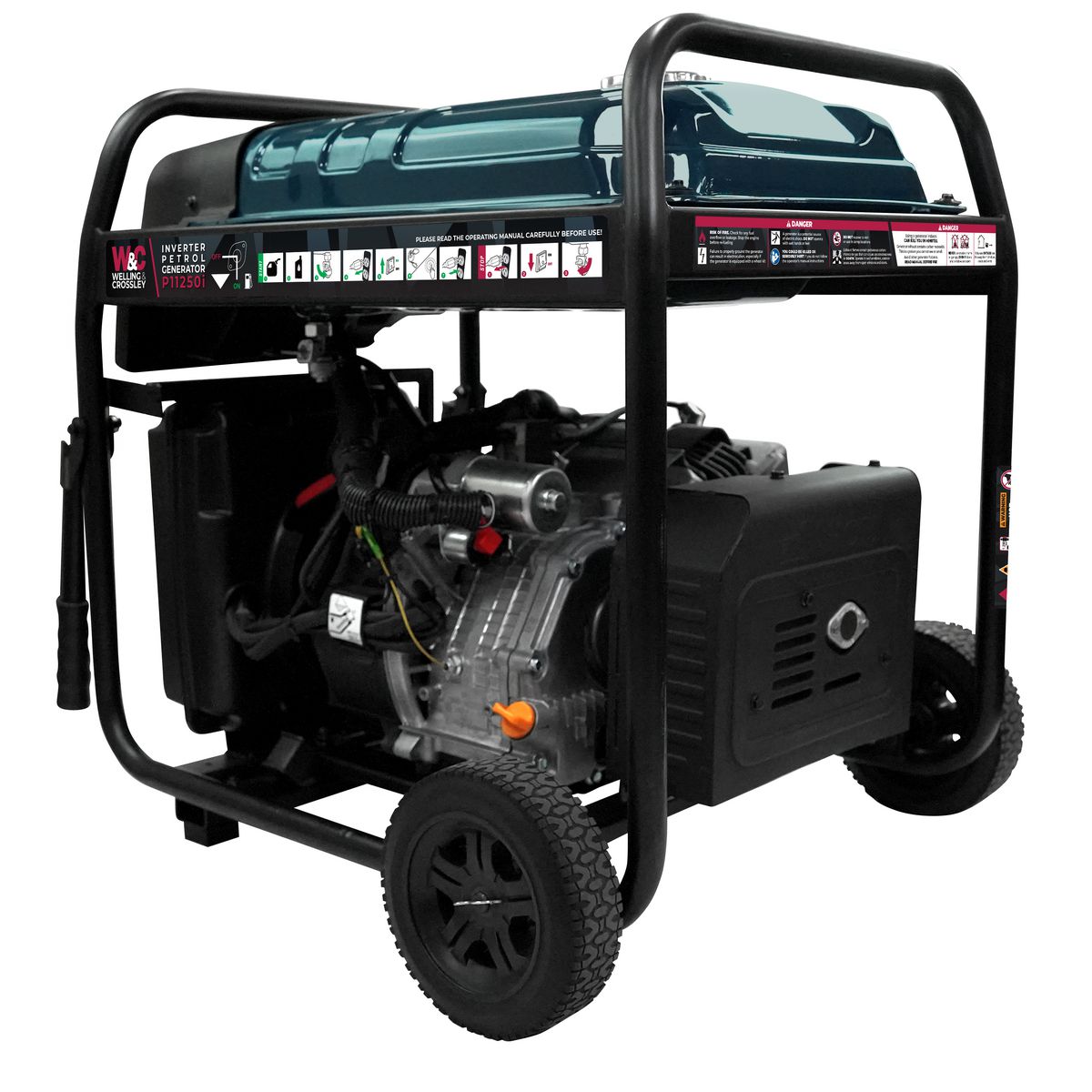 Welling & Crossley 11.25 kVA (9000W) Open Frame Inverter Petrol Generator with E-Start WC-P11250I