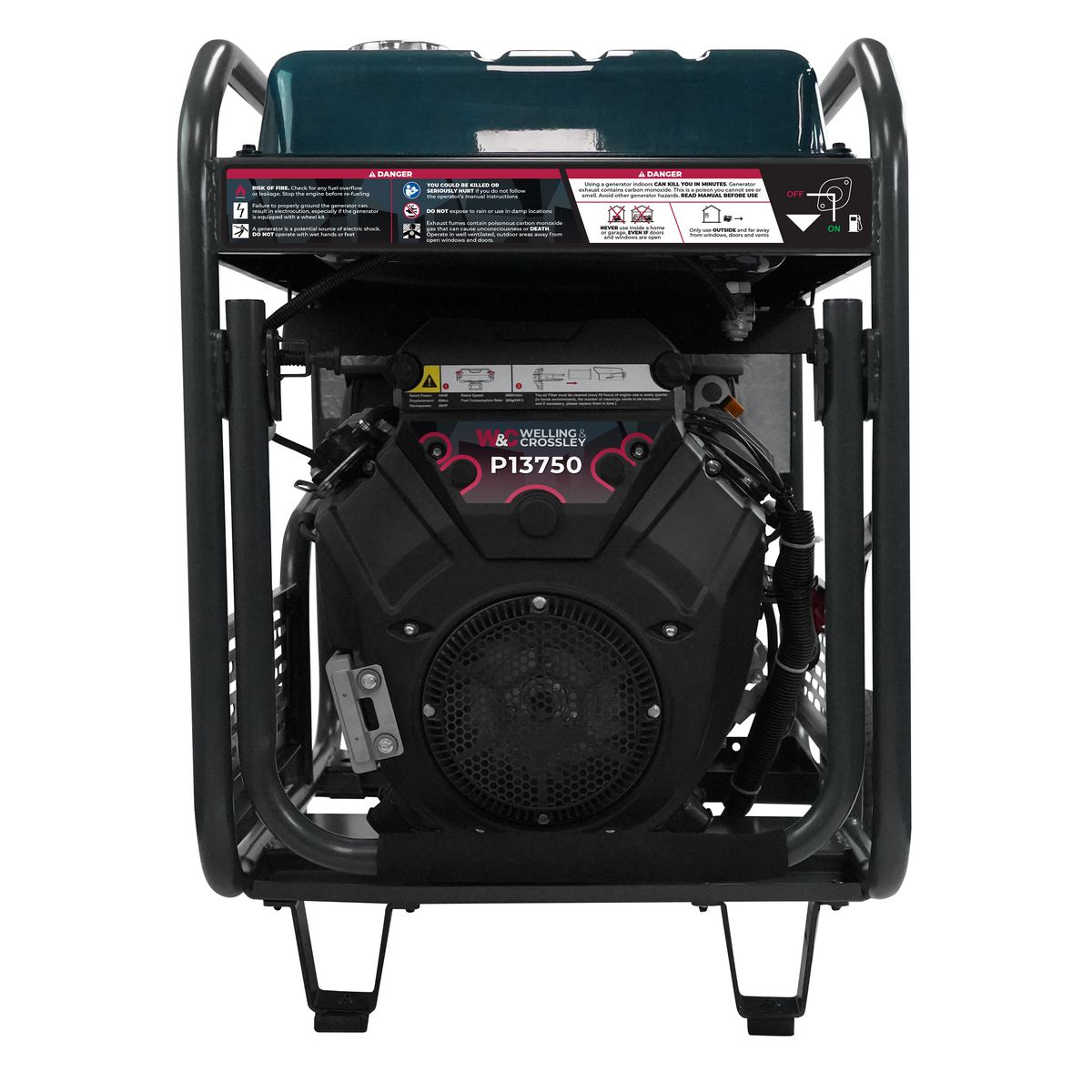 Welling & Crossley 13.75 kVA (11000W) Open Frame AVR Petrol Generator with E-Start WC-P13750
