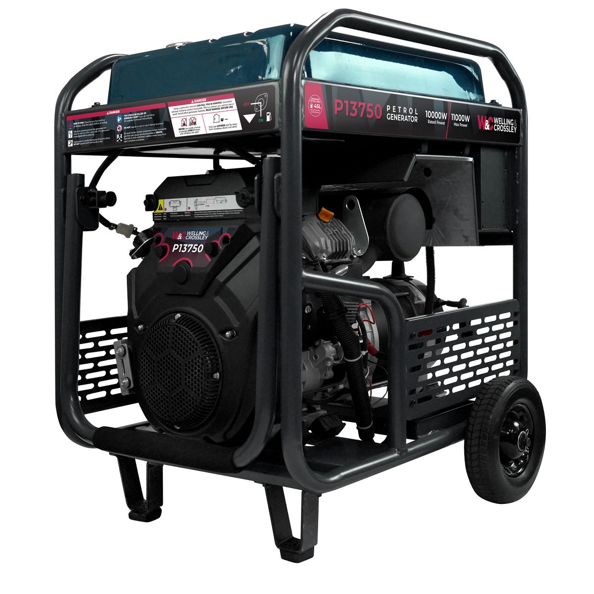 Welling & Crossley 13.75 kVA (11000W) Open Frame AVR Petrol Generator with E-Start WC-P13750
