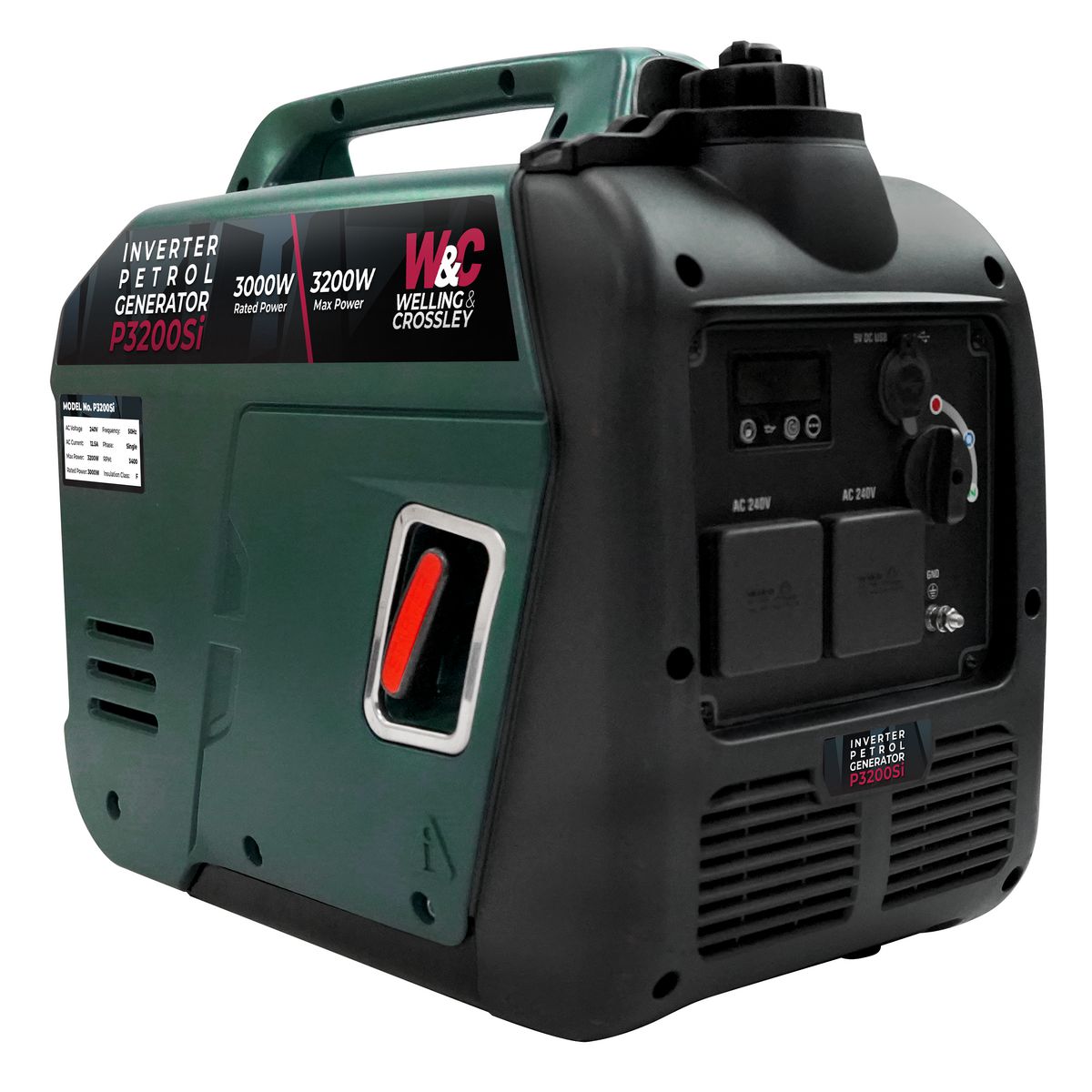 Welling & Crossley 3200W Smart Silent Inverter Petrol Generator WC-P3200SI