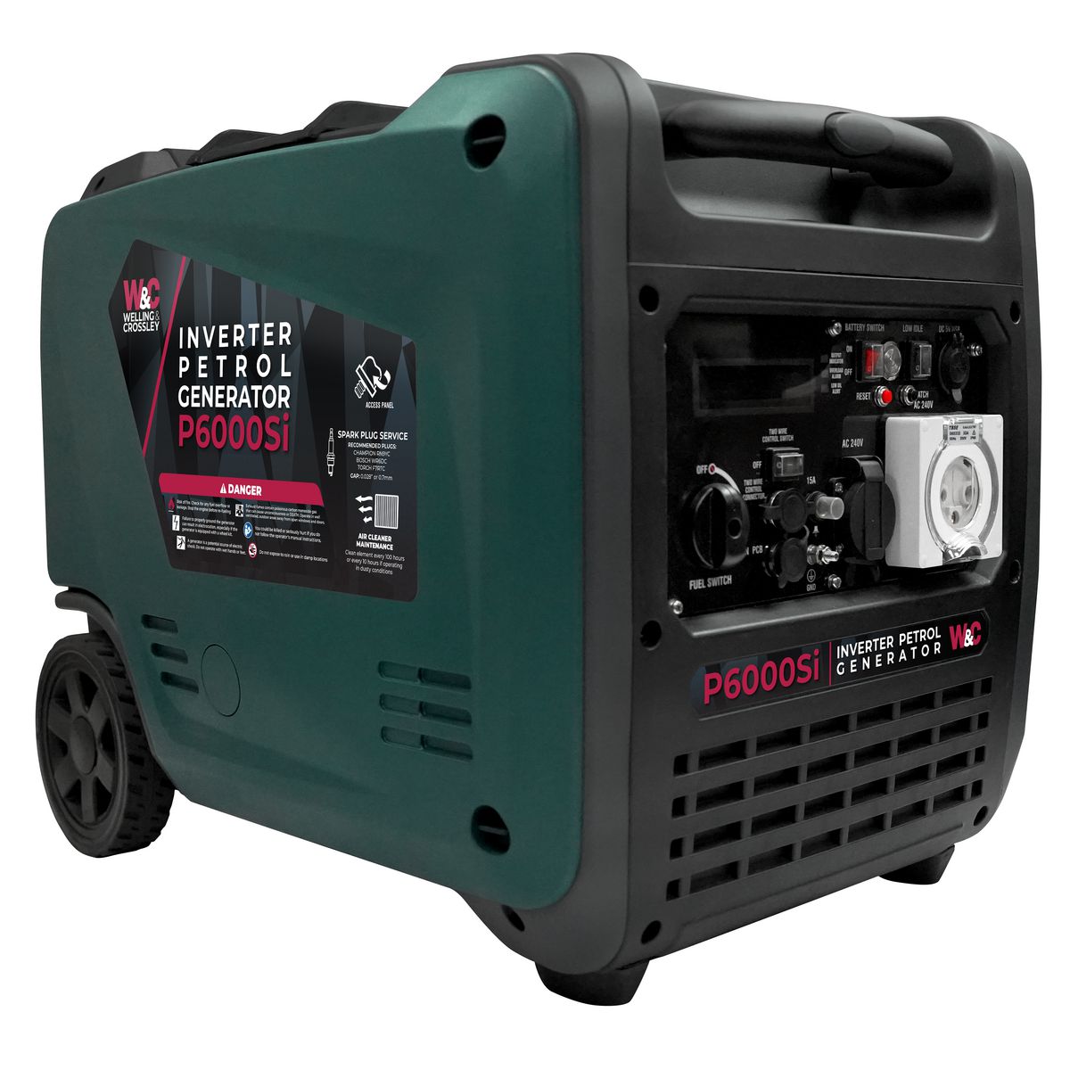 Welling & Crossley 6000W Smart Silent Inverter Petrol Generator with E-Start WC-P6000SI
