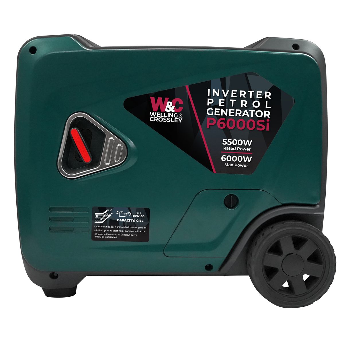 Welling & Crossley 6000W Smart Silent Inverter Petrol Generator with E-Start WC-P6000SI