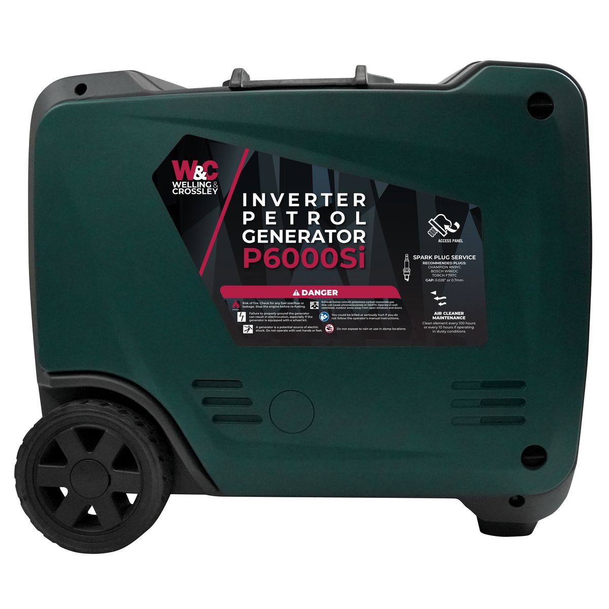 Welling & Crossley 6000W Smart Silent Inverter Petrol Generator with E-Start WC-P6000SI