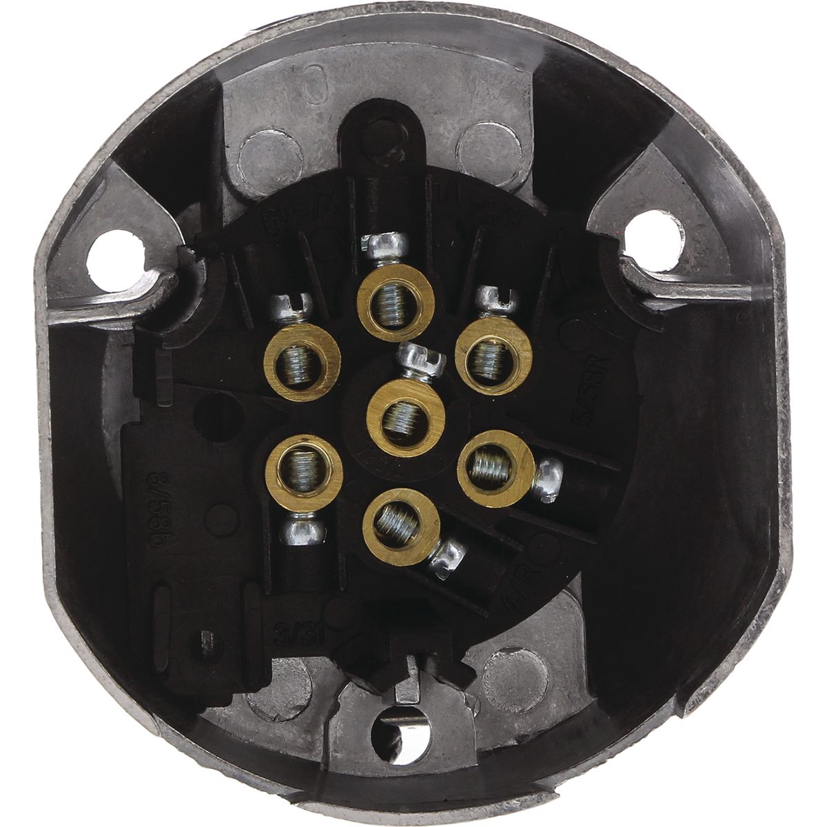 OEX 7 Pin Large Round Trailer Socket - Metal ACX8020