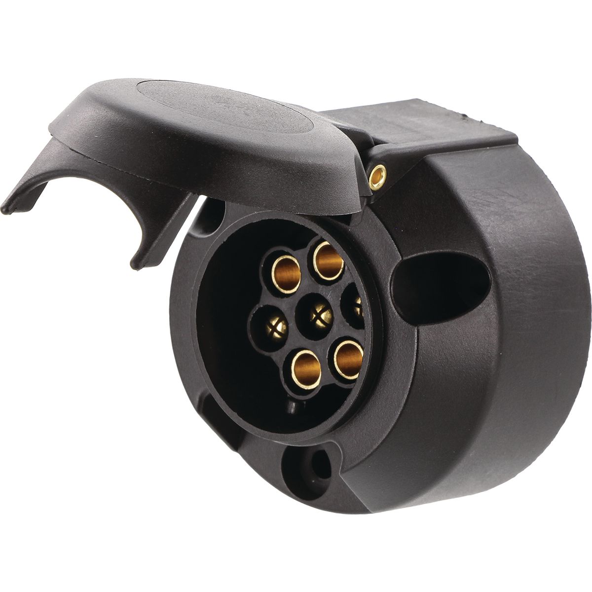OEX 7 Pin Large Round Trailer Socket - Plastic ACX8030