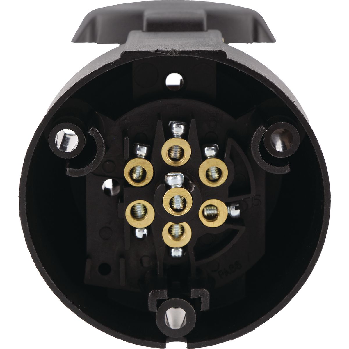 OEX 7 Pin Large Round Trailer Socket - Plastic ACX8030
