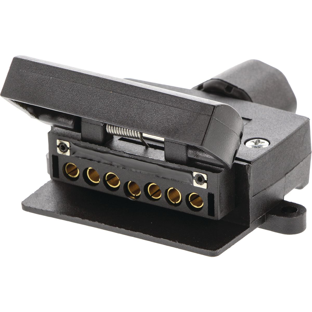 OEX 7 Pin Flat Trailer Socket With Reed Switch Normally Open - Plastic ACX8033