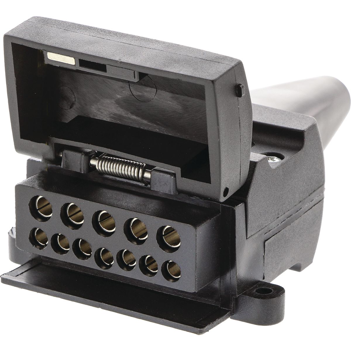OEX 12 Pin Flat Trailer Socket With Reed Switch Normally Open - Plastic ACX8037