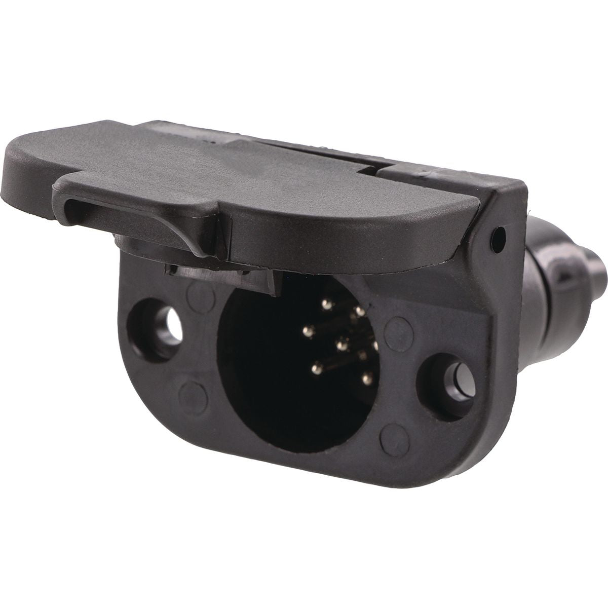 OEX 7 Pin Small Round Trailer Socket - Plastic ACX8040