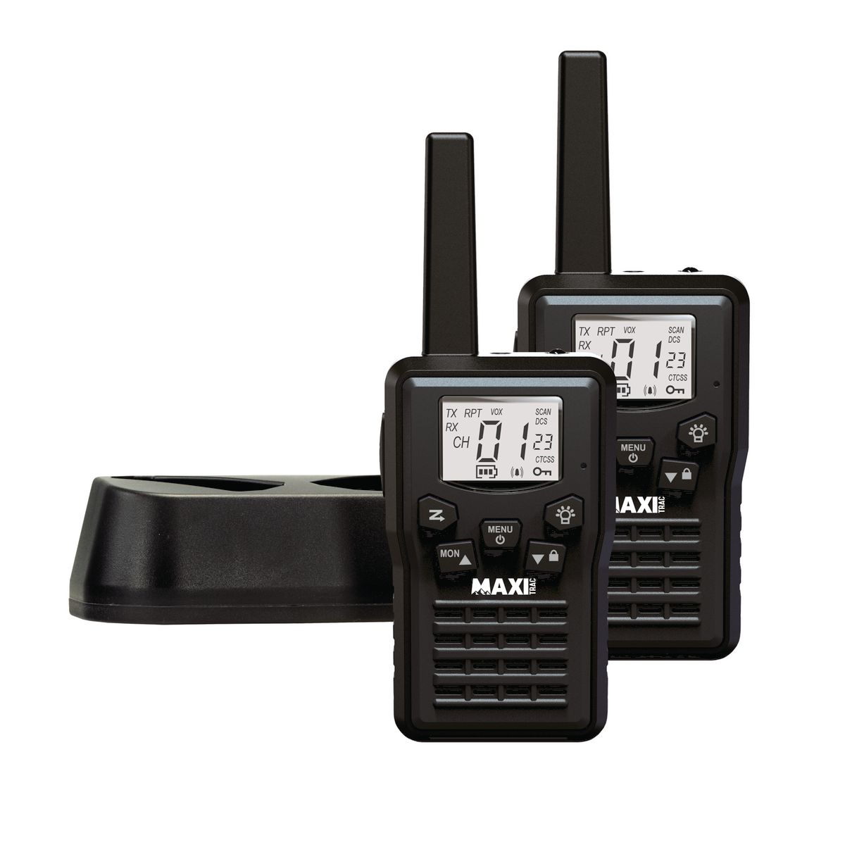 Maxitrac 2W Uhf Cb Handheld Radio Twin Pack - Rechargeable MTH02R