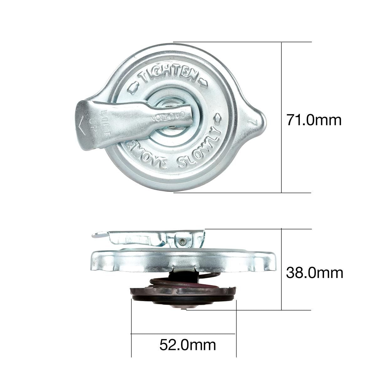 Tridon Lever Release Radiator Cap 7 Psi - 50 kPa Metal Bayonet CP0750L