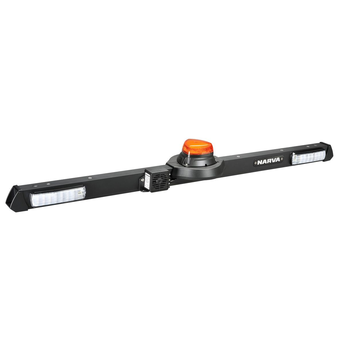 Narva 12V LED, 'Aerotech', Low Profile, Rotating Strobe Utility Bar with 97dB Squawk alarm 85066B