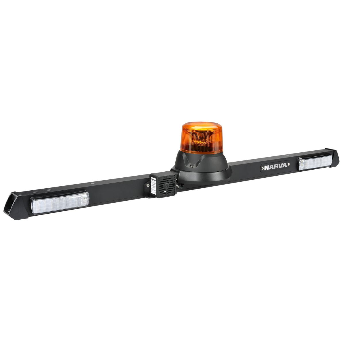 Narva 12V LED, 'Pilse II',  Strobe Utility Bar - 1.2M - with forward facing indicators with front posotion and 97dB Squawk alarm 85082BF