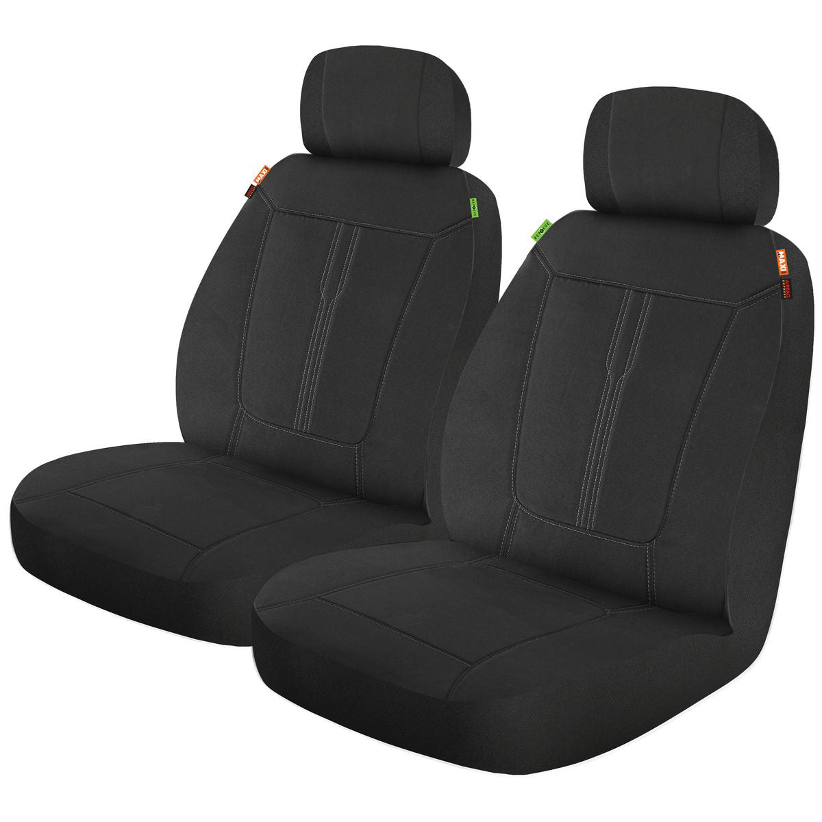 Maxi Trac Front Car Seat Covers HD Repreve, Black - Pair MTSCFR-PK