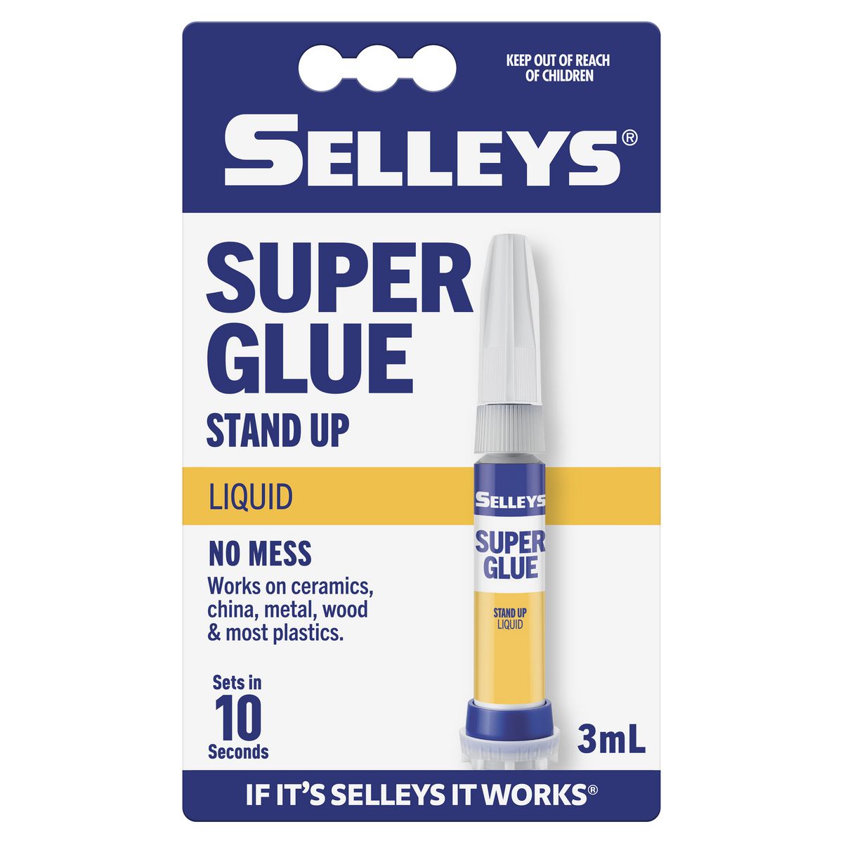 Selleys Super Glue Stand Up Tube 3ml 103454