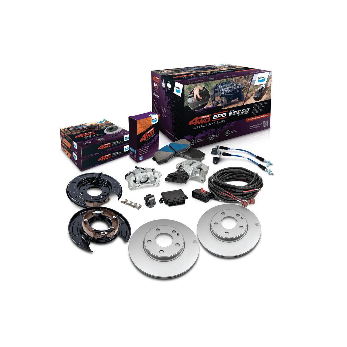 Bendix Ultimate 4WD Big Brake Upgrade Kit U4WD-D2D301EPBHD