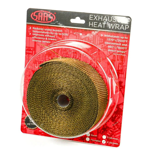 SAAS Exhaust Wrap Basalt Titan 50mm (2in) X 15m SHWT5015