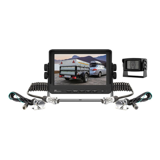 Aerpro 7In Heavy Duty AHD Monitor 1080p 2 Camera Trailer Kit AVK7T1