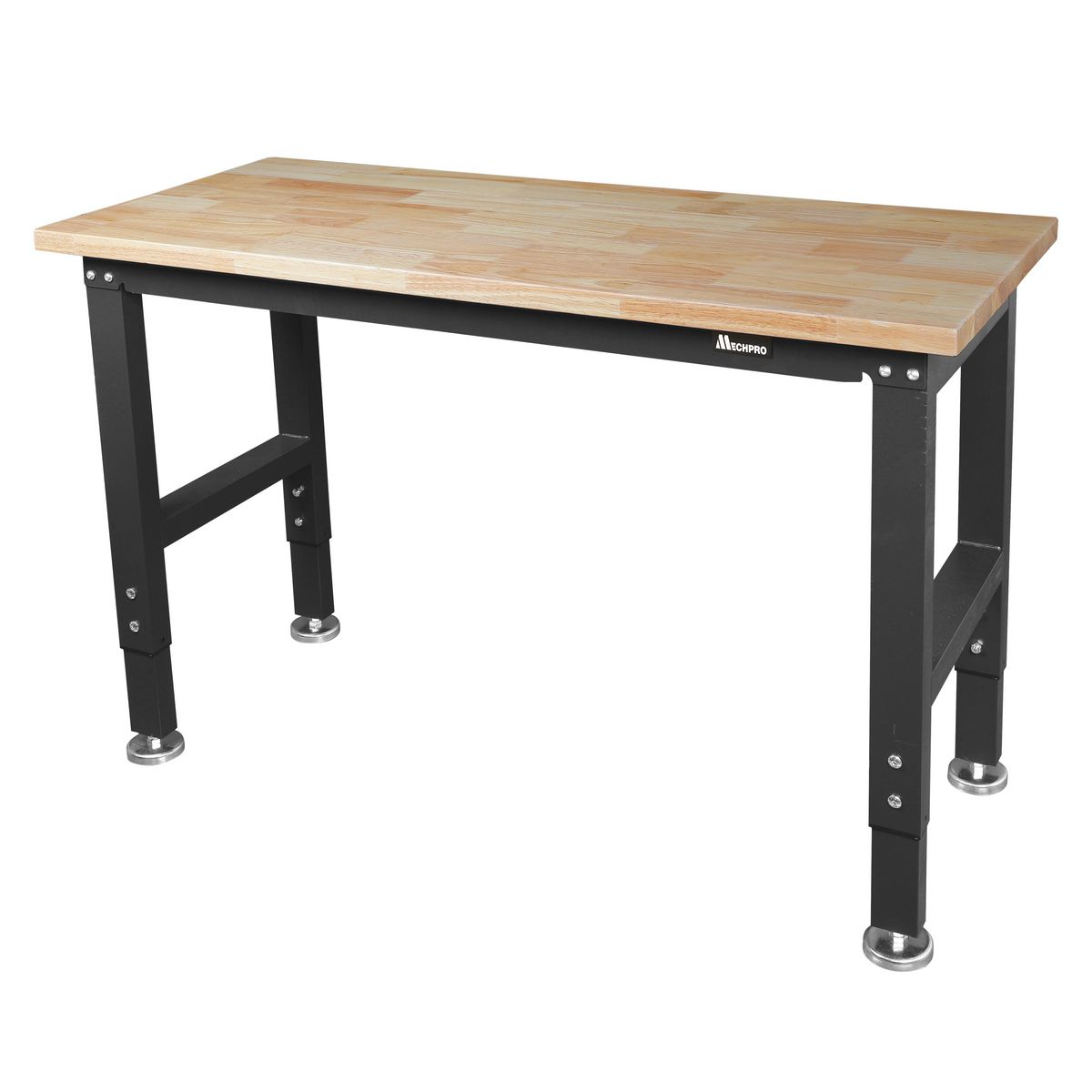 Mechpro Adjustable Height Timber Top Workbench w/ Adjustable Feet 1.2m MPBWB1