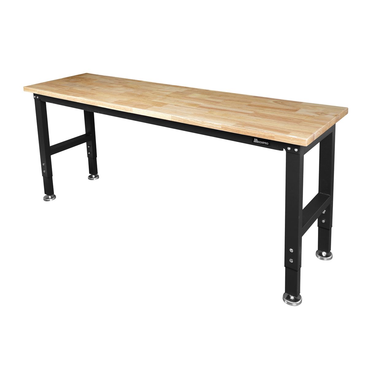 Mechpro Adjustable Height Timber Top Workbench w/ Adjustable Feet 1.8m MPBWB2