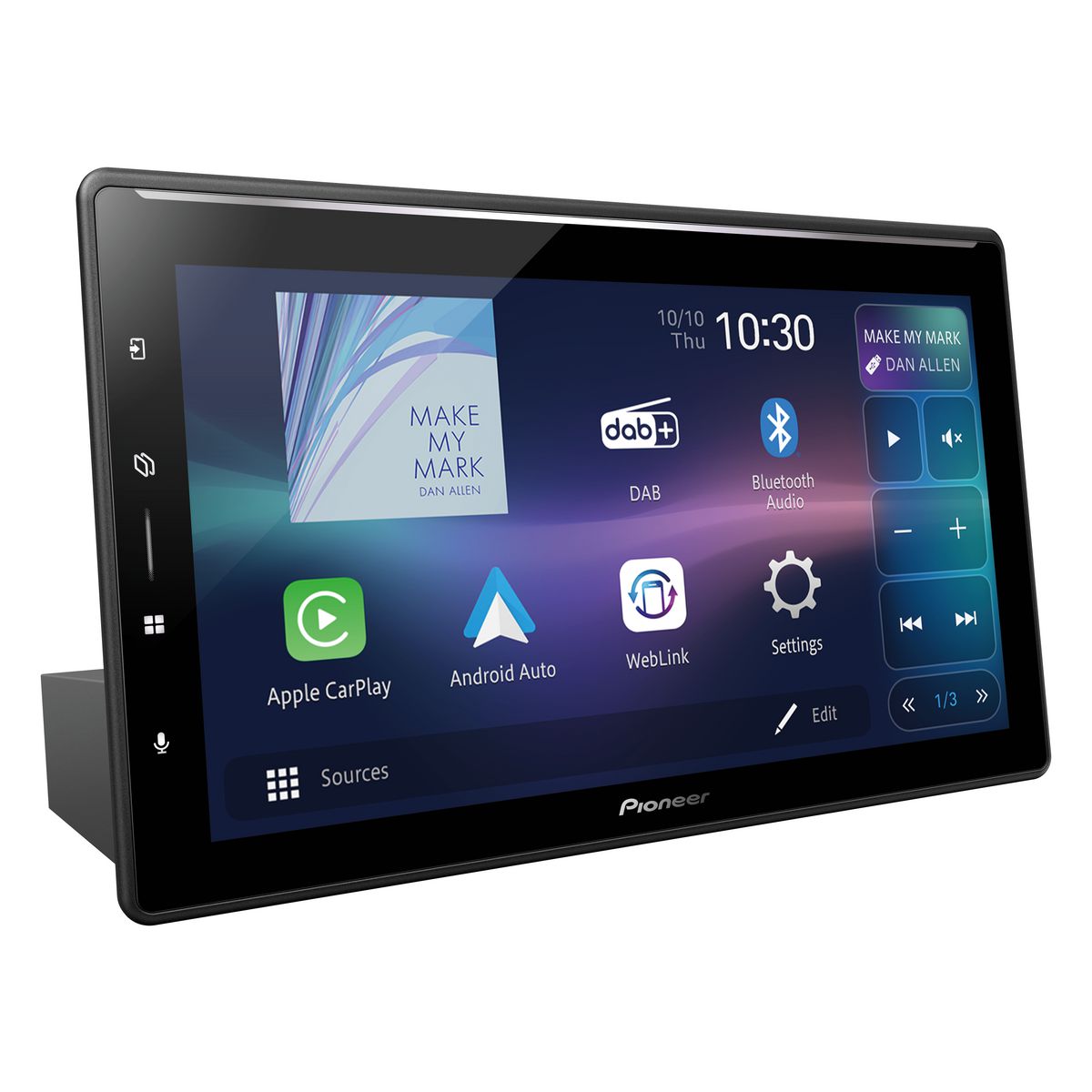 Pioneer 10.1 in. Floating CarPlay & Android Auto Media Receiver SPHEVO107DAB