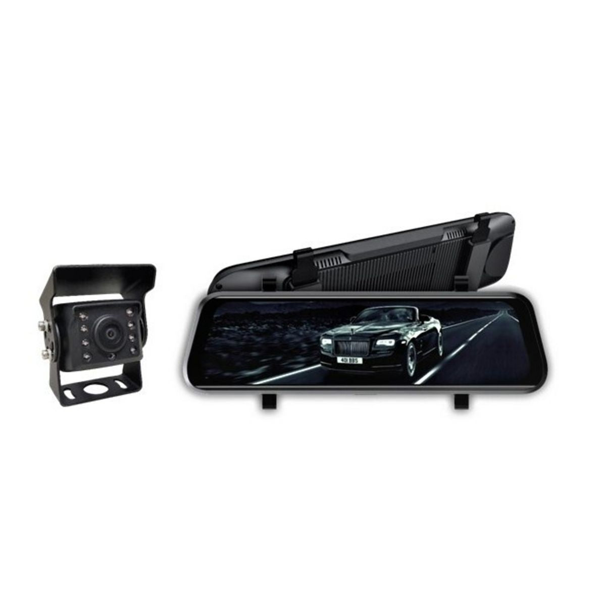 Mongoose 9.6 In. Ahd Display Mirror Monitor Clip On And Mc680  Camera MCM96C