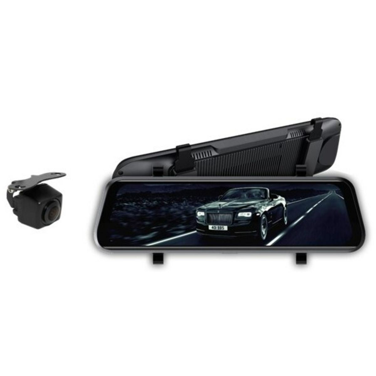 Mongoose 9.6 In. Ahd Display Mirror Monitor Clip On And Mc380 Small  Camera MCM93C
