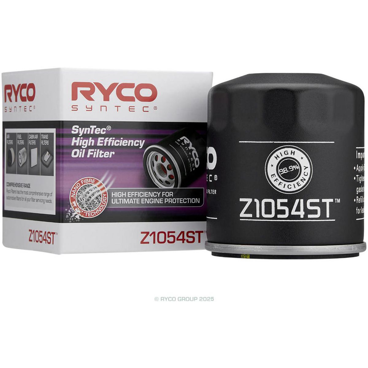 Ryco Syntec Spin-on Oil Filter Z1054ST