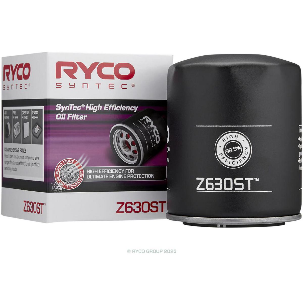 Ryco Syntec Spin-on Oil Filter Z630ST