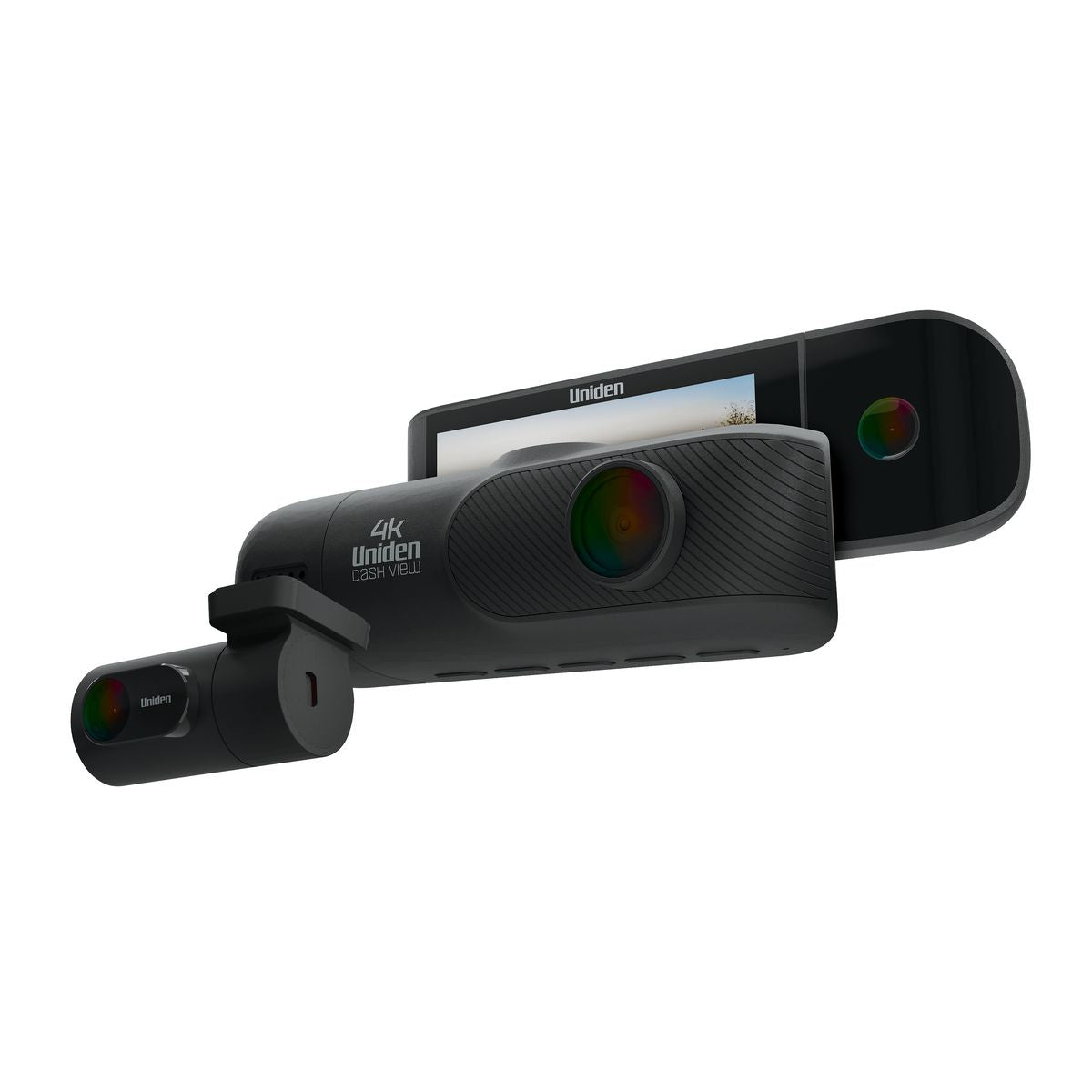 Uniden 4K + Fhd + Fhd GPS Wi-Fi DVR DASHVIEW40R