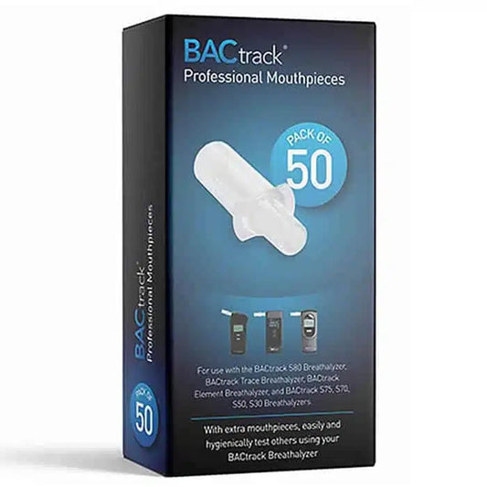 Breathalyser AU 50 x BACtrack Individually wrapped mouthpieces (for S80 Pro Gen2: Workplace) MPP50