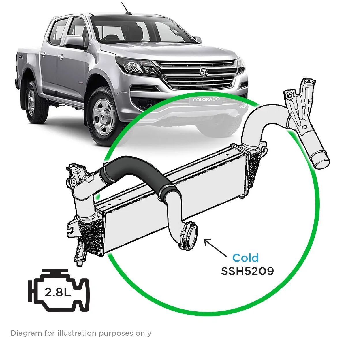 SAAS Silicone Intercooler Hose SSH5209