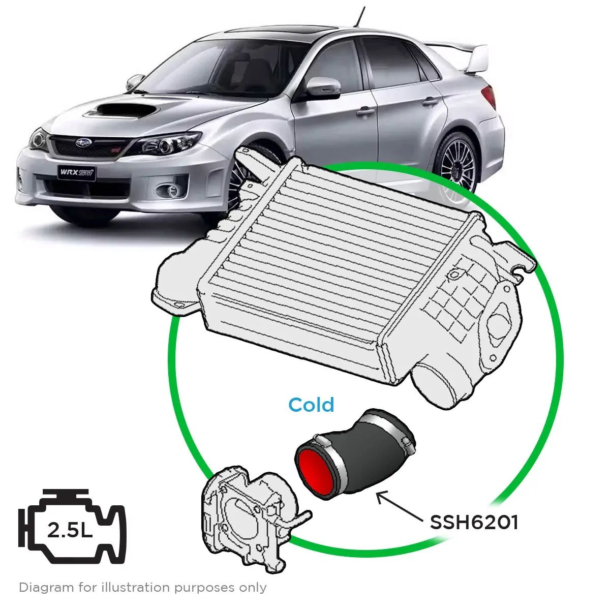 SAAS Silicone Intercooler Hose SSH6201
