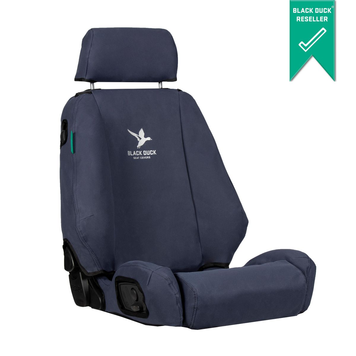Black Duck Front Driver Car Seat Cover, Canvas, Navy Blue - Single IDM10DRCVNB