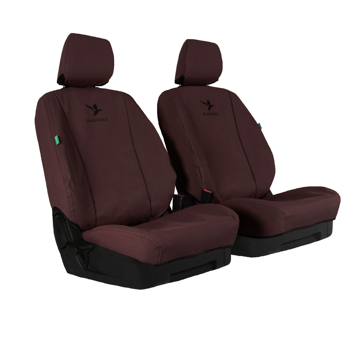 Black Duck Front Car Seat Cover Canvas, Maroon - Pair IDM212SCABCCVMA