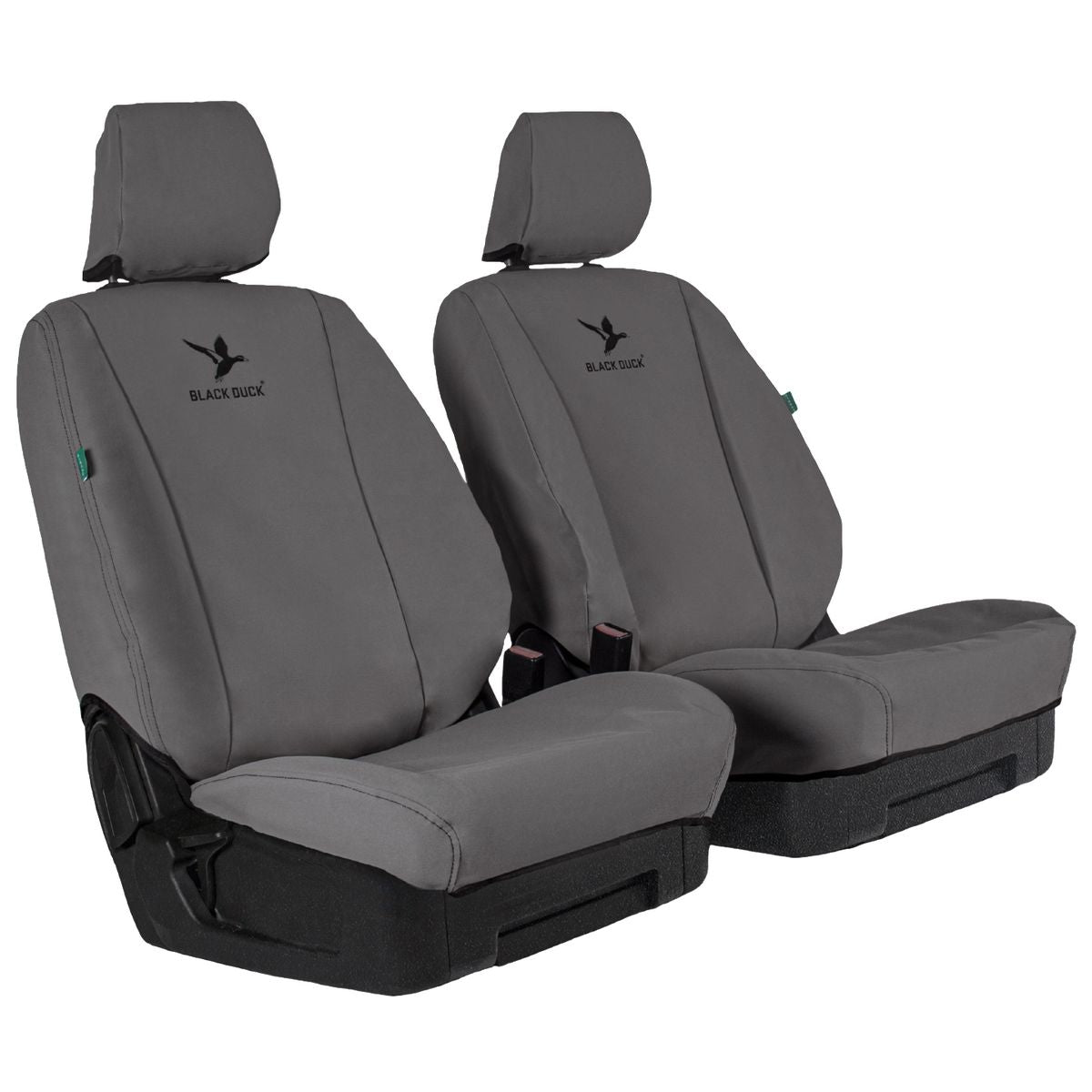 Black Duck Front Car Seat Covers Canvas, Grey - Pair IDM102CVGY