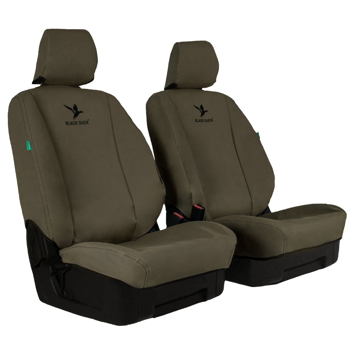 Black Duck Front Car Seat Cover Canvas, Khaki - Pair IDM122ABCCVKH