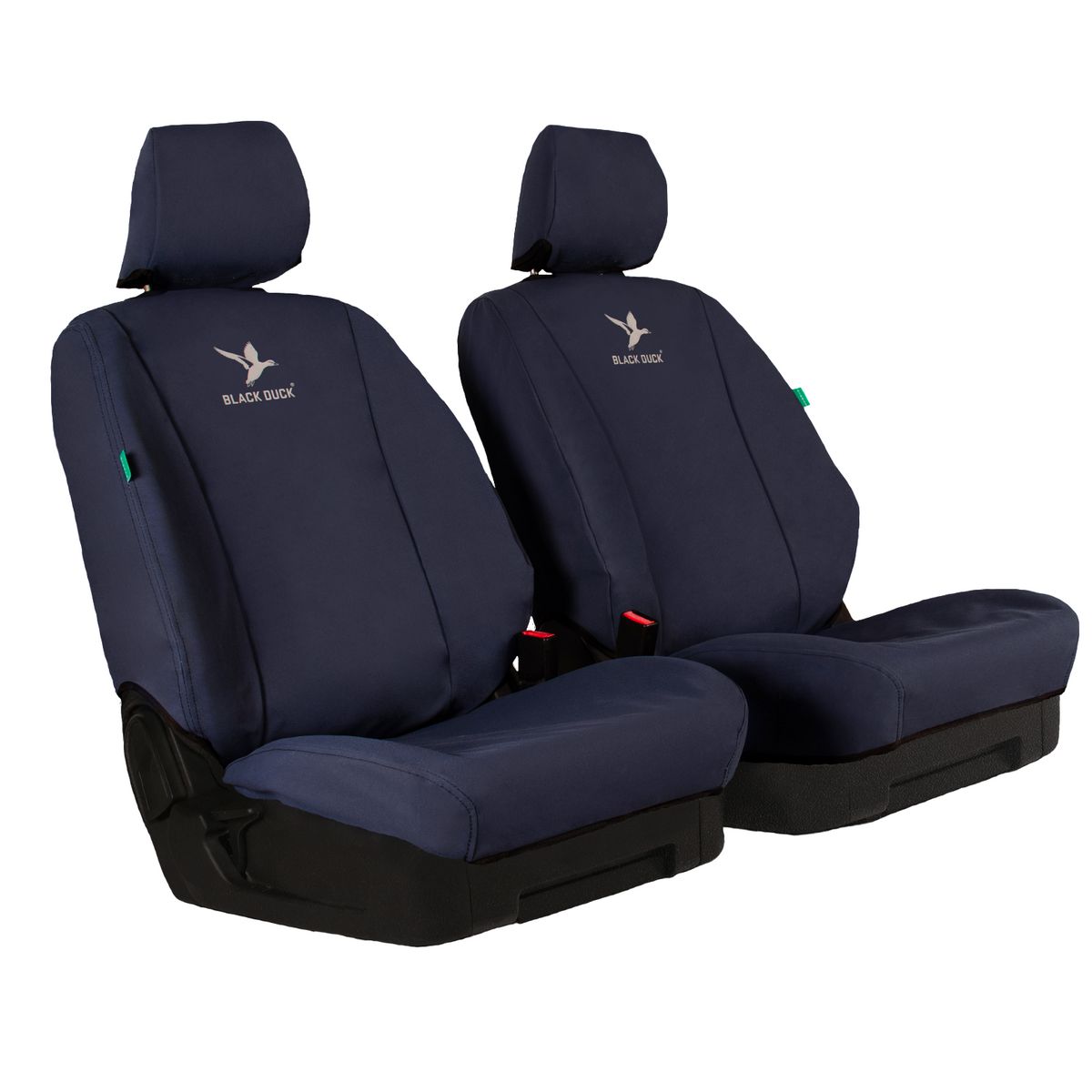 Black Duck Front Car Seat Cover Canvas, Navy Blue - Pair IDM212SXABCCVNB