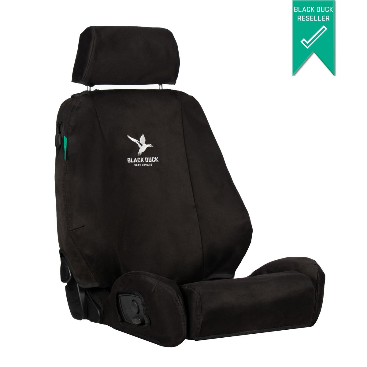 Black Duck Front Driver Car Seat Cover, 4Elements, Black - Single IDM12ABCDRELBK