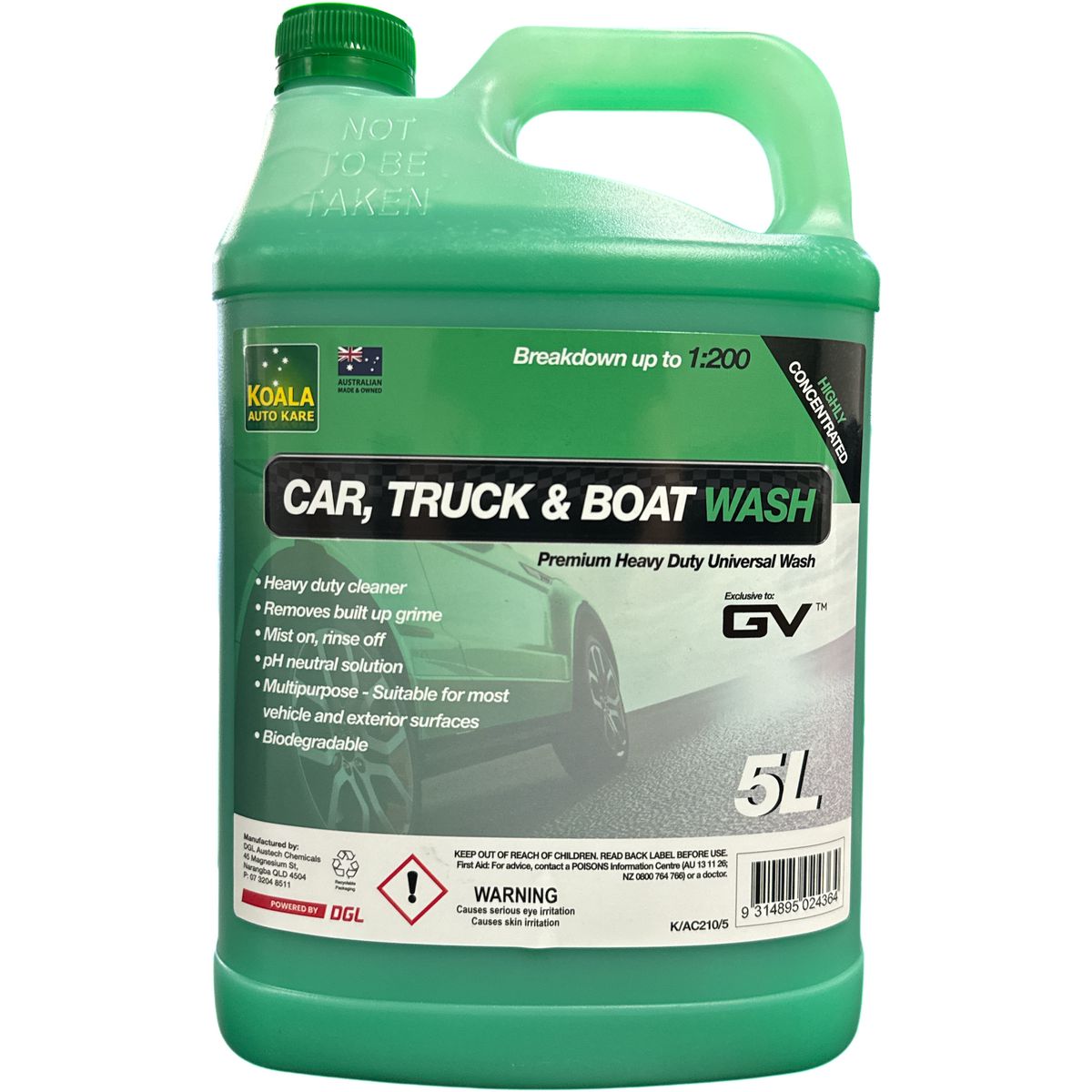 Koala Car, Truck and Boat Wash 5L K/AC210/5