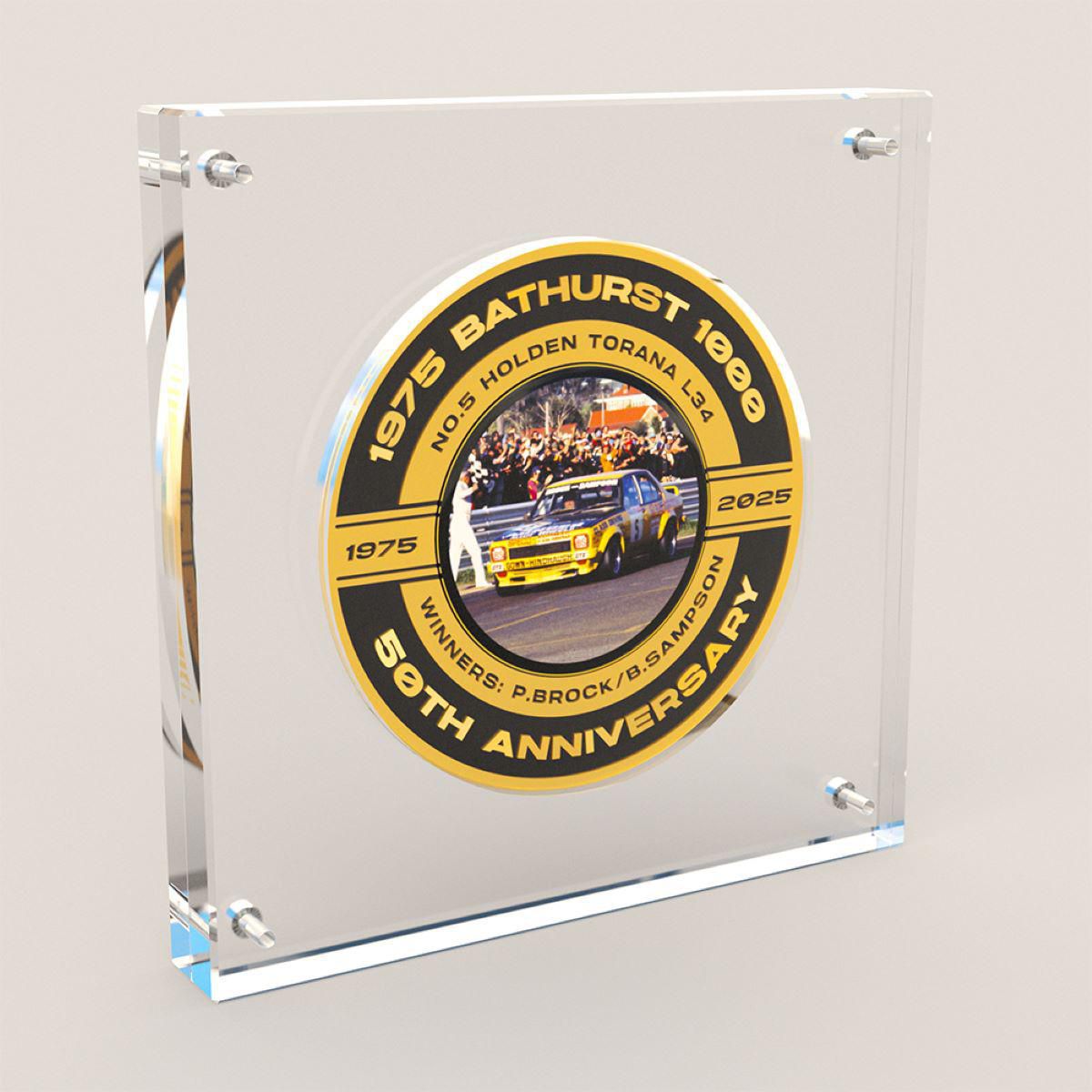 1975 Bathurst 1000 Winner - 50th Anniversary Medallion ACCM1975BWA