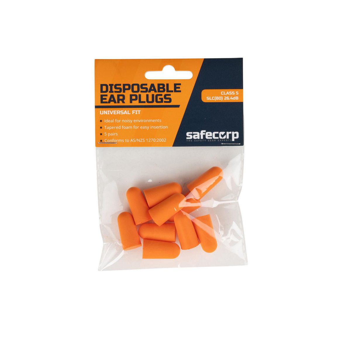 Safecorp Disposable Foam Ear Plugs 5 Pack 30129315