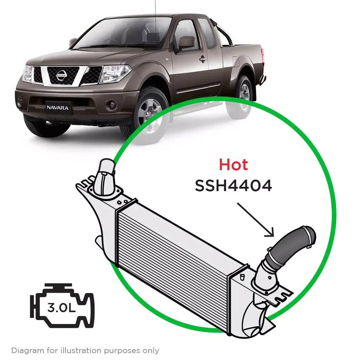 SAAS Silicone intercooler Pipe Hot Side Nav D40 V6 SSH4404