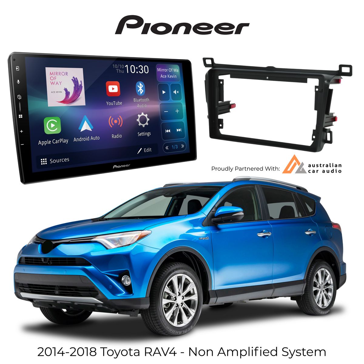 Pioneer 9 in wireless AV reciever Perfect fit for Toyota Rav4 6650-RAV414