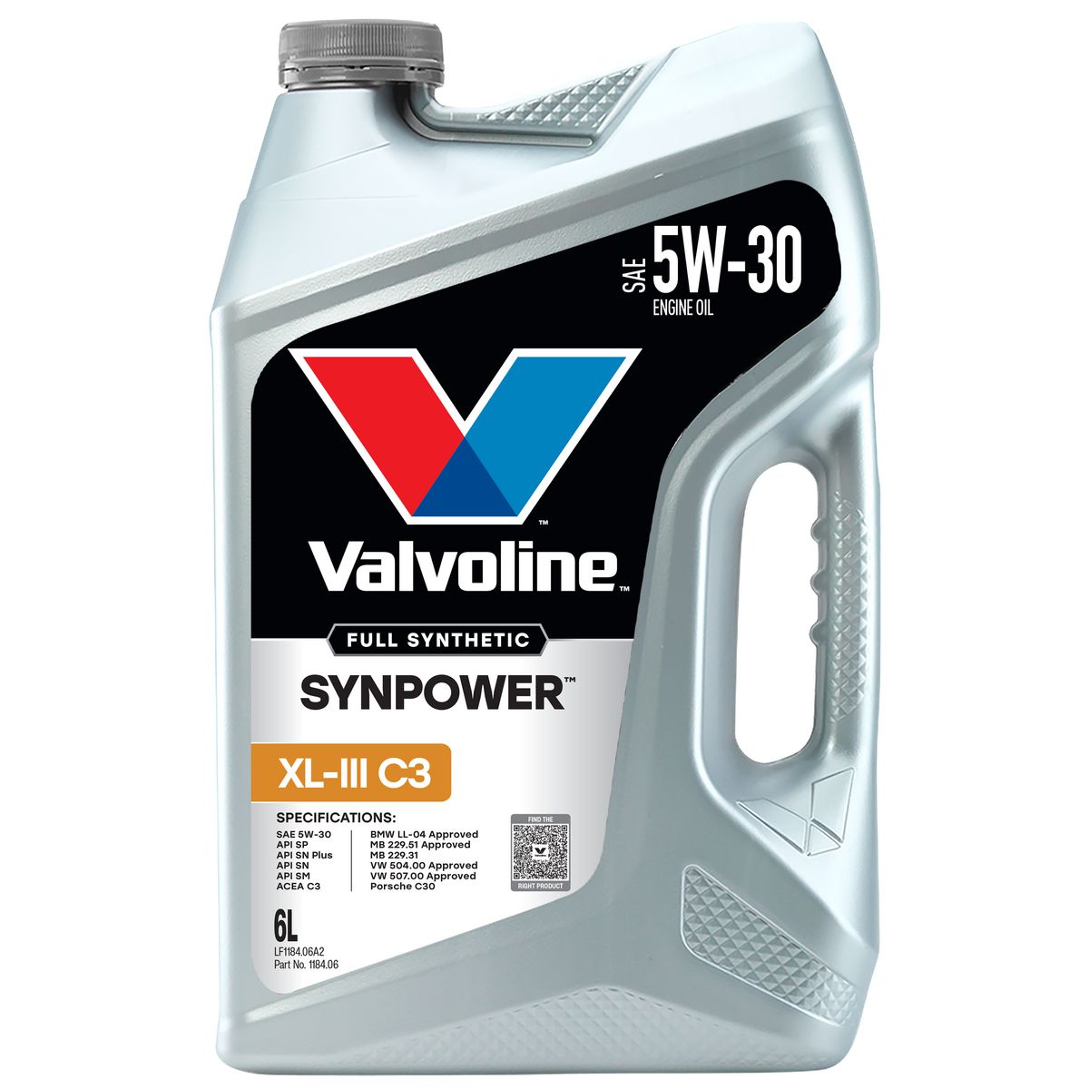 Valvoline Synpower XL-III 5W-30 Engine Oil 6L 1184.06