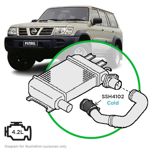 SaaS Silicone intercooler Pipe Patrol TD42 Cold Side SSH4102
