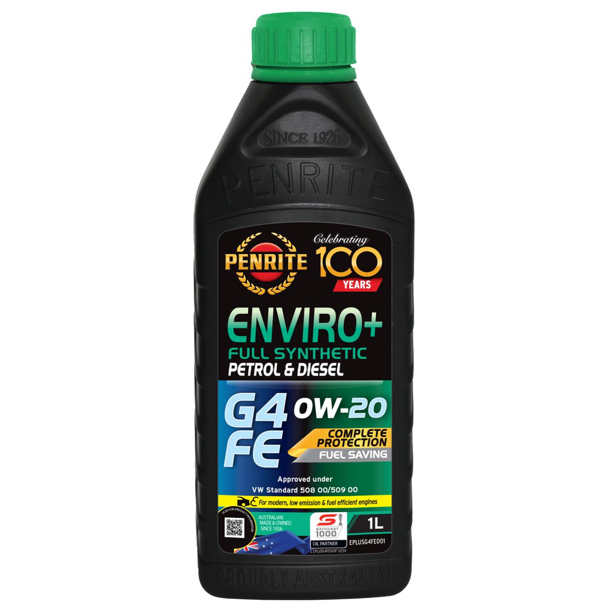 Penrite ENVIRO+ G4 FE 0W-20 Full Synthetic Engine Oil 1L EPLUSG4FE001